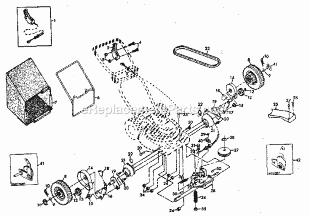Page B Diagram and Parts List for 917974505  Craftsman Lawn Mower