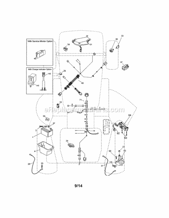Page A Diagram and Parts List for 917986340  Craftsman Lawn Tractor