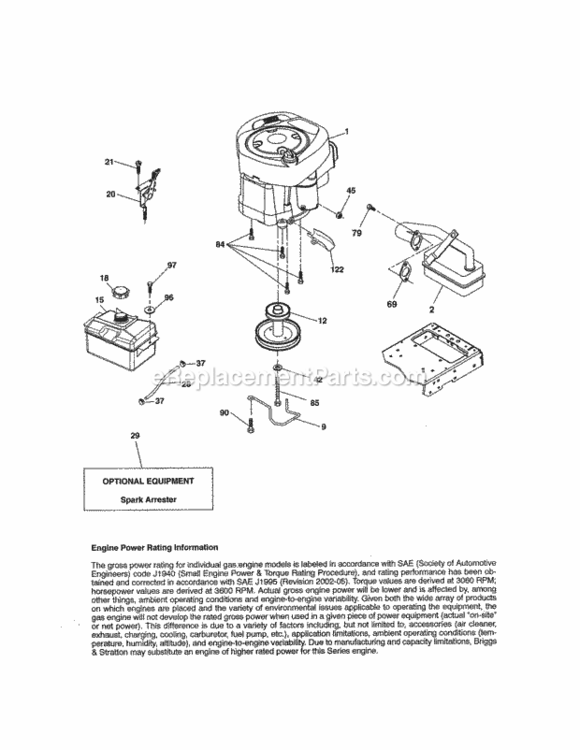 Page D Diagram and Parts List for 917986340  Craftsman Lawn Tractor