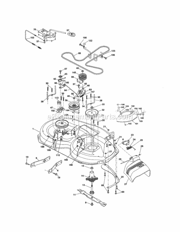 Page G Diagram and Parts List for 917986340  Craftsman Lawn Tractor