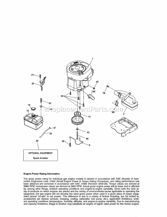 Page D Diagram and Parts List for 917986351  Craftsman Lawn Tractor