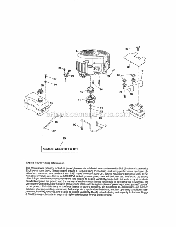Page D Diagram and Parts List for 917986360  Craftsman Lawn Tractor