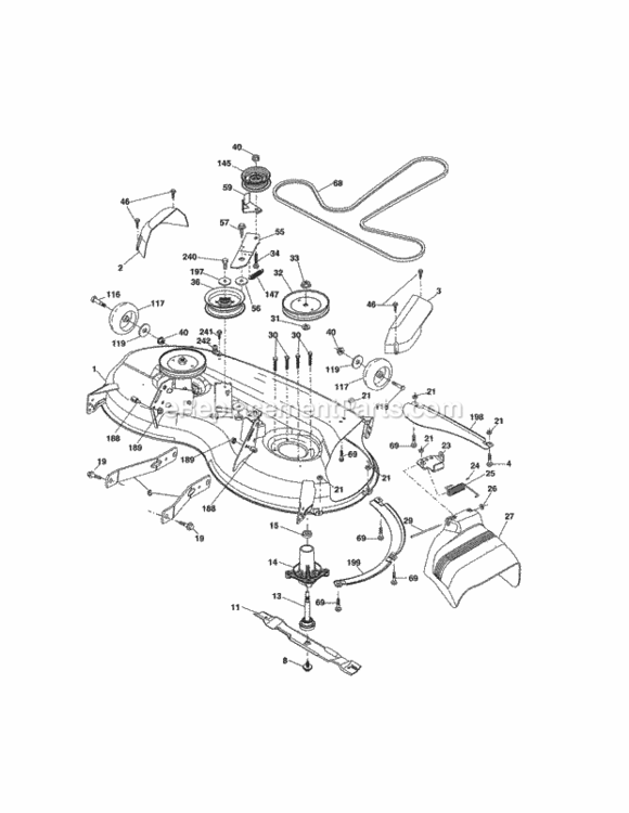Page G Diagram and Parts List for 917986370  Craftsman Lawn Tractor