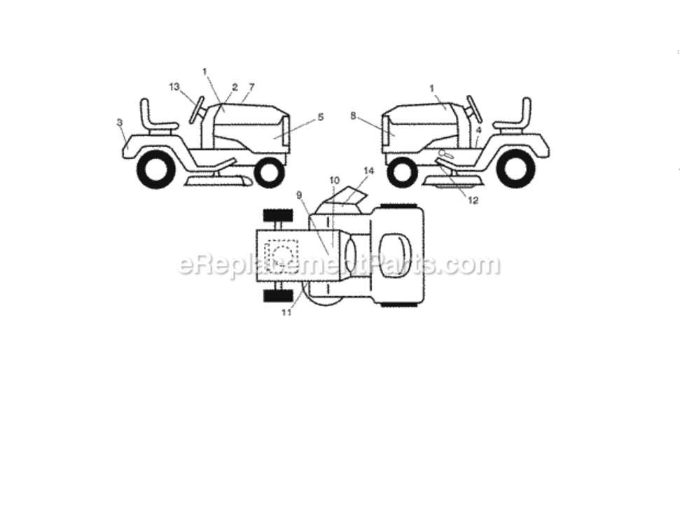 Page I Diagram and Parts List for 917986410  Craftsman Lawn Tractor