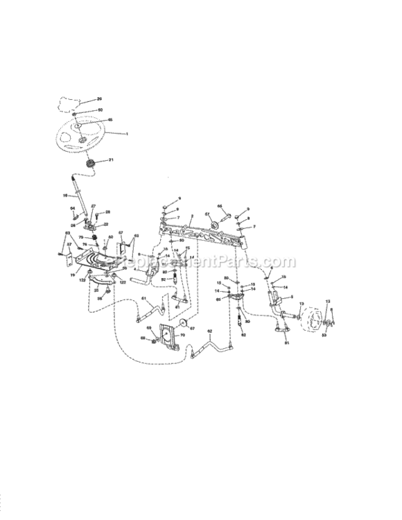 Page E Diagram and Parts List for 917986420  Craftsman Lawn Tractor