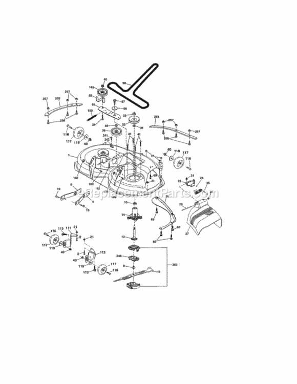 Page F Diagram and Parts List for 917986420  Craftsman Lawn Tractor