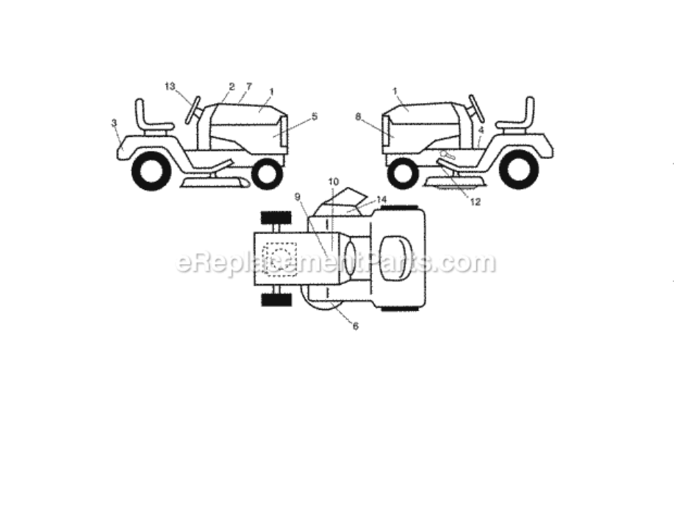 Page I Diagram and Parts List for 917986420  Craftsman Lawn Tractor