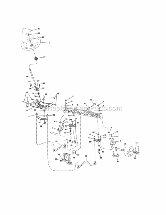 Page E Diagram and Parts List for 917986450  Craftsman Lawn Tractor