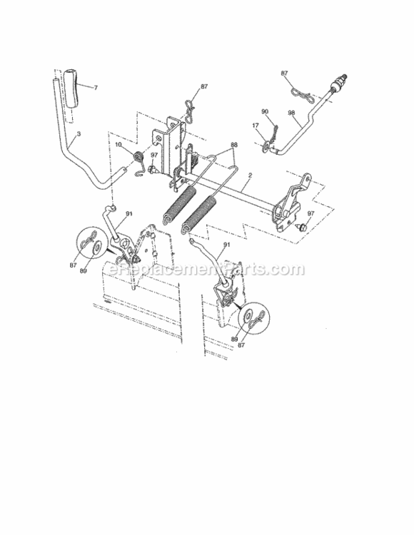 Page G Diagram and Parts List for 917986450  Craftsman Lawn Tractor
