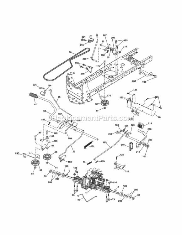 Page C Diagram and Parts List for 917986470  Craftsman Lawn Tractor