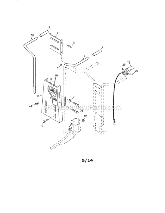 Page A Diagram and Parts List for 917986911  Craftsman Tiller