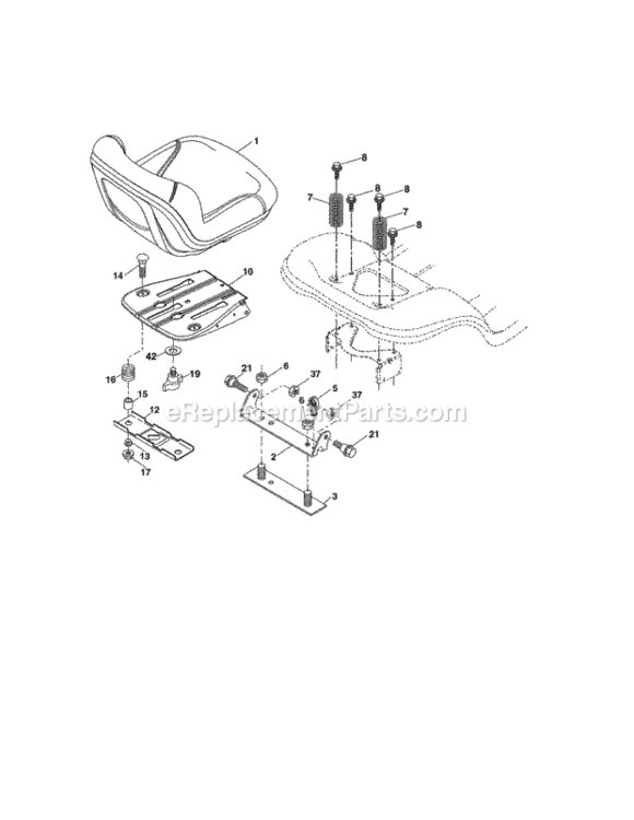 Page F Diagram and Parts List for 917990390  Craftsman Lawn Tractor