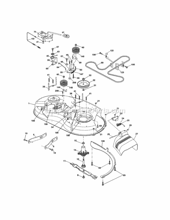 Page G Diagram and Parts List for 917990390  Craftsman Lawn Tractor