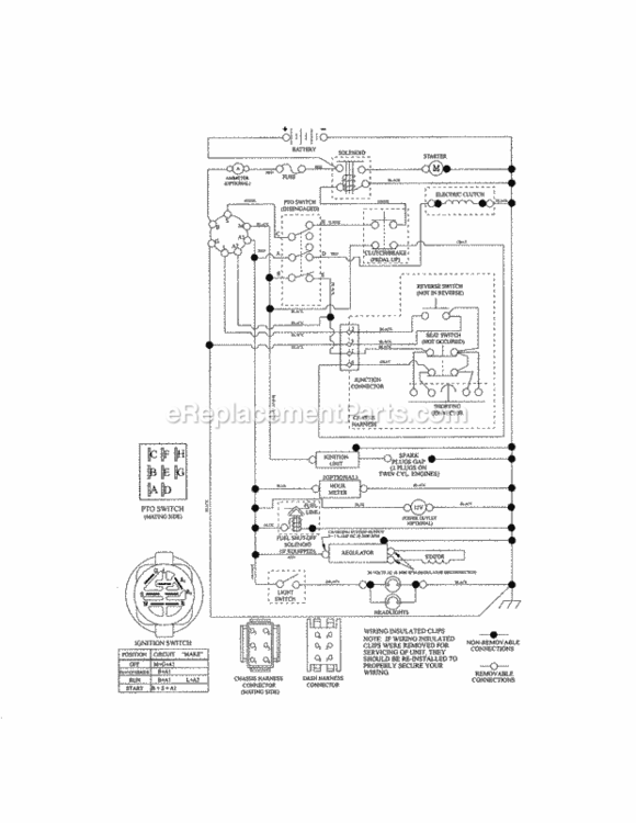 Page K Diagram and Parts List for 917990420  Craftsman Lawn Tractor