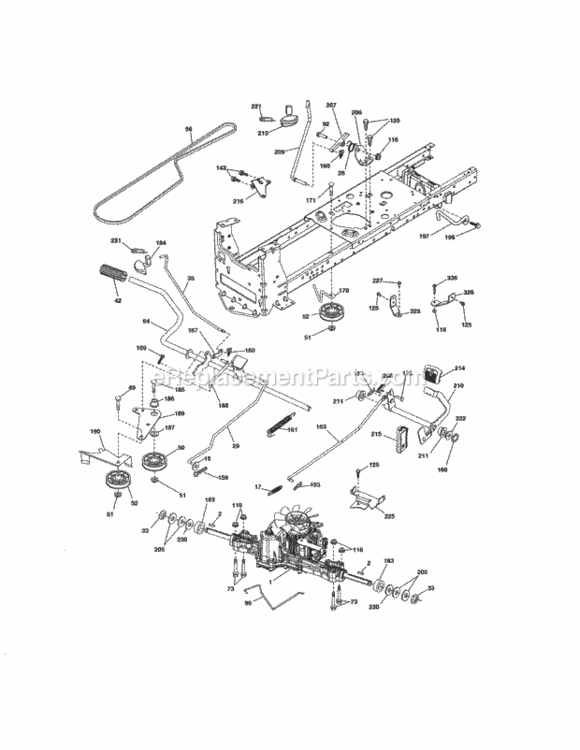 Page C Diagram and Parts List for 917990420  Craftsman Lawn Tractor