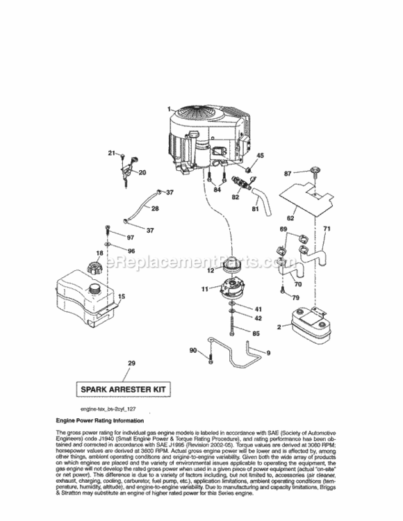 Page D Diagram and Parts List for 917990420  Craftsman Lawn Tractor