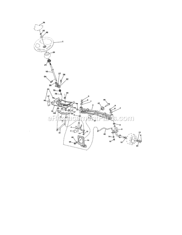 Page E Diagram and Parts List for 917990420  Craftsman Lawn Tractor