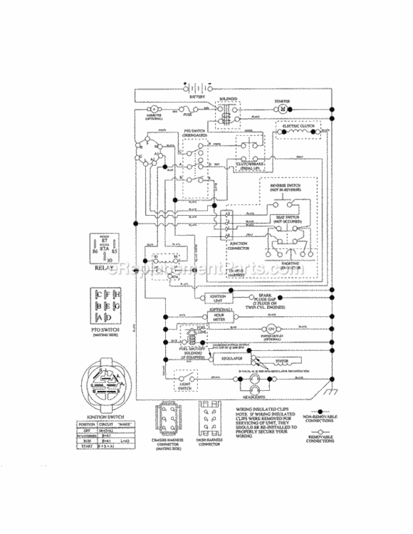 Page K Diagram and Parts List for 917990460  Craftsman Lawn Tractor