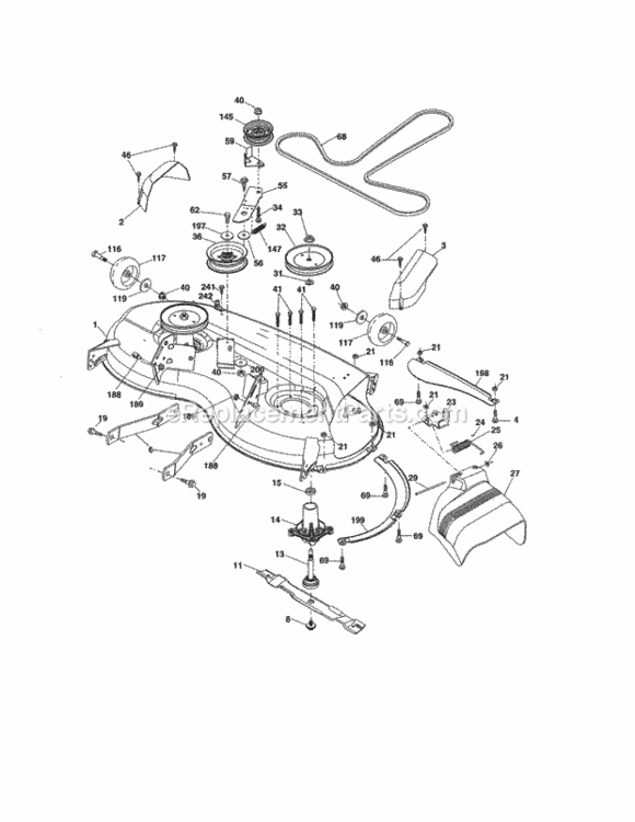 Page G Diagram and Parts List for 917990460  Craftsman Lawn Tractor