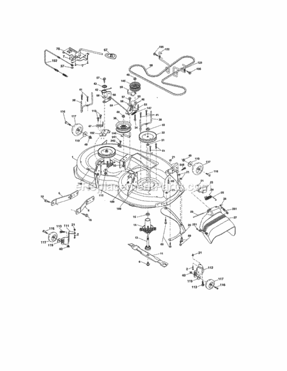 Page G Diagram and Parts List for 917990480  Craftsman Lawn Tractor