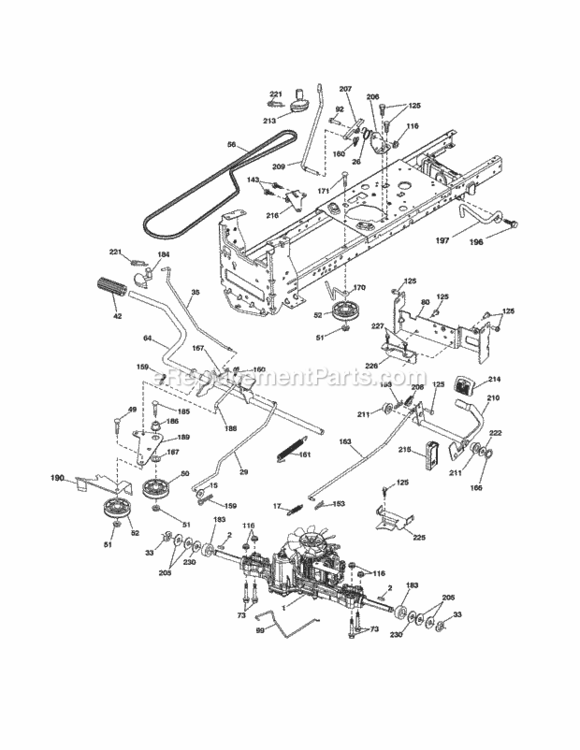 Page C Diagram and Parts List for 917992880  Craftsman Lawn Tractor