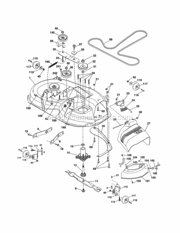 Page I Diagram and Parts List for 917992880  Craftsman Lawn Tractor