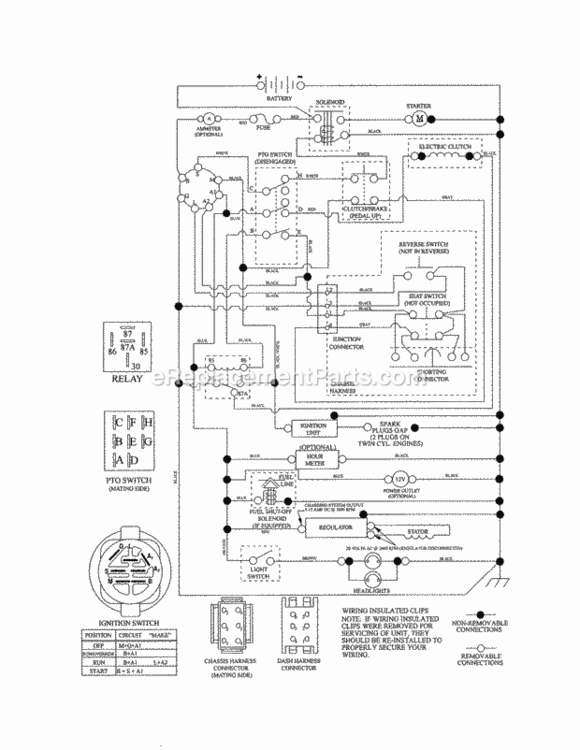 Page K Diagram and Parts List for 917992901  Craftsman Lawn Tractor
