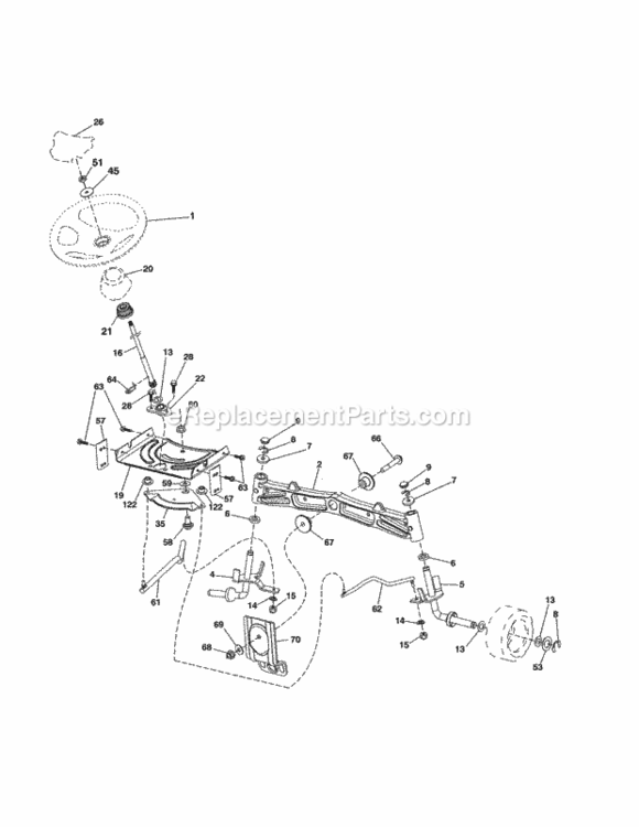 Page E Diagram and Parts List for 917992901  Craftsman Lawn Tractor
