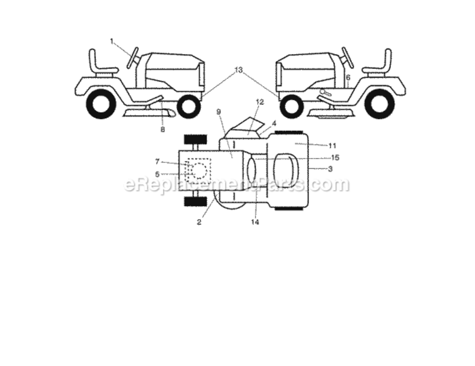 Page I Diagram and Parts List for 917992901  Craftsman Lawn Tractor