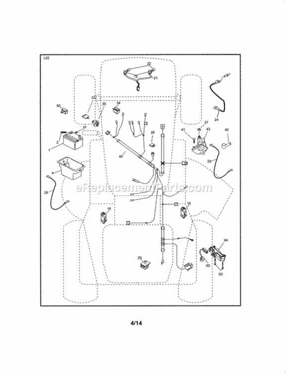 Page A Diagram and Parts List for 917992950  Craftsman Lawn Tractor