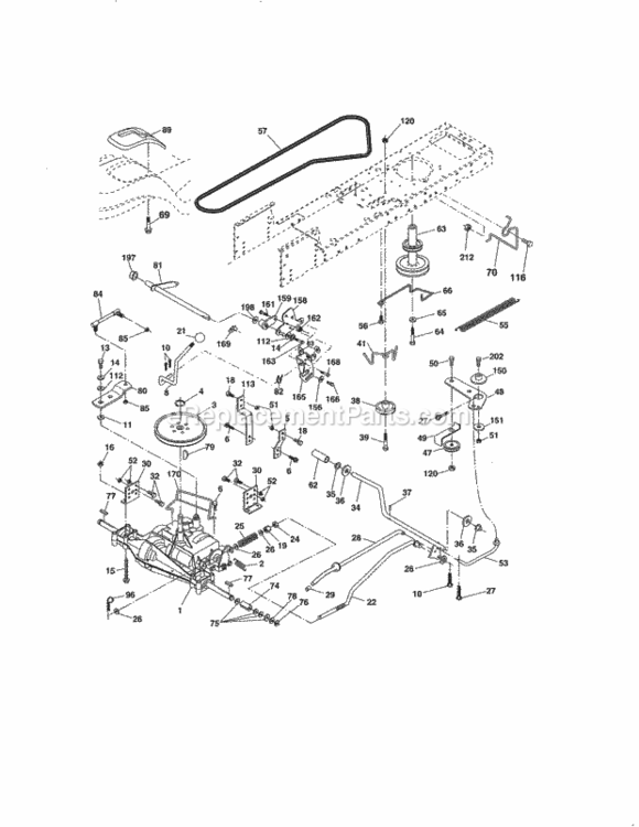 Page C Diagram and Parts List for 917992950  Craftsman Lawn Tractor