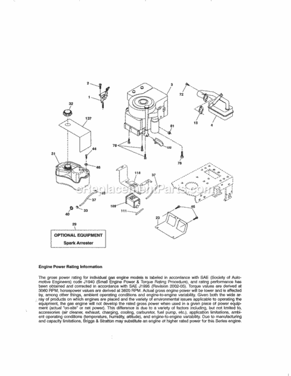 Page D Diagram and Parts List for 917992950  Craftsman Lawn Tractor
