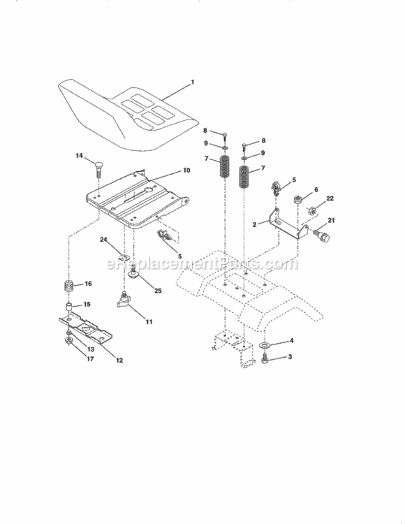 Page F Diagram and Parts List for 917992950  Craftsman Lawn Tractor