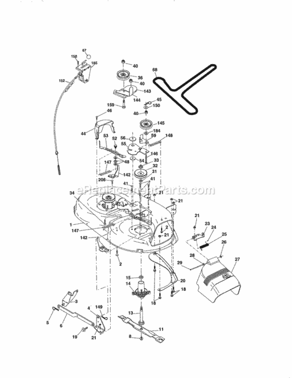 Page G Diagram and Parts List for 917992950  Craftsman Lawn Tractor