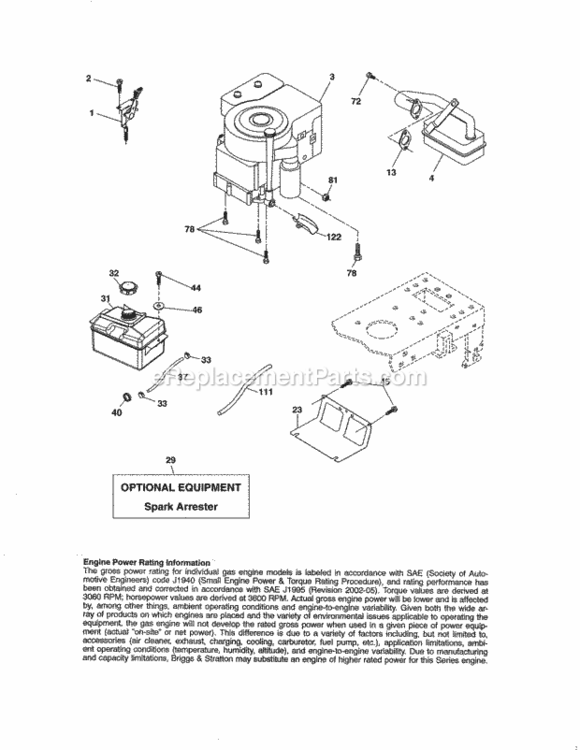 Page D Diagram and Parts List for 917992960  Craftsman Lawn Tractor