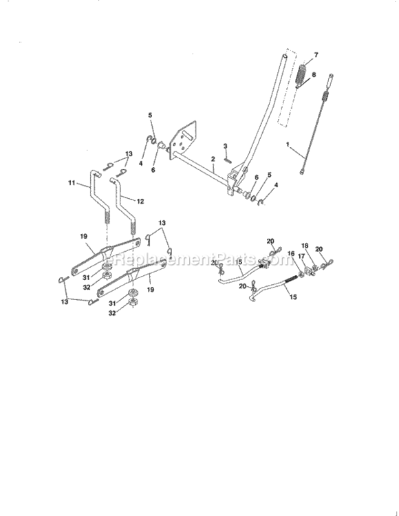 Page G Diagram and Parts List for 917992960  Craftsman Lawn Tractor