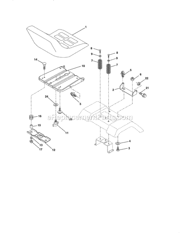Page H Diagram and Parts List for 917992960  Craftsman Lawn Tractor