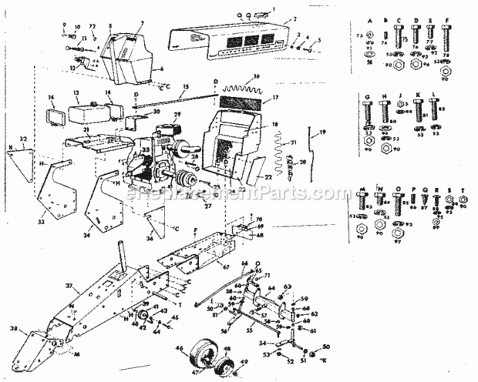 Page A Diagram and Parts List for 91799401  Craftsman Lawn Tractor