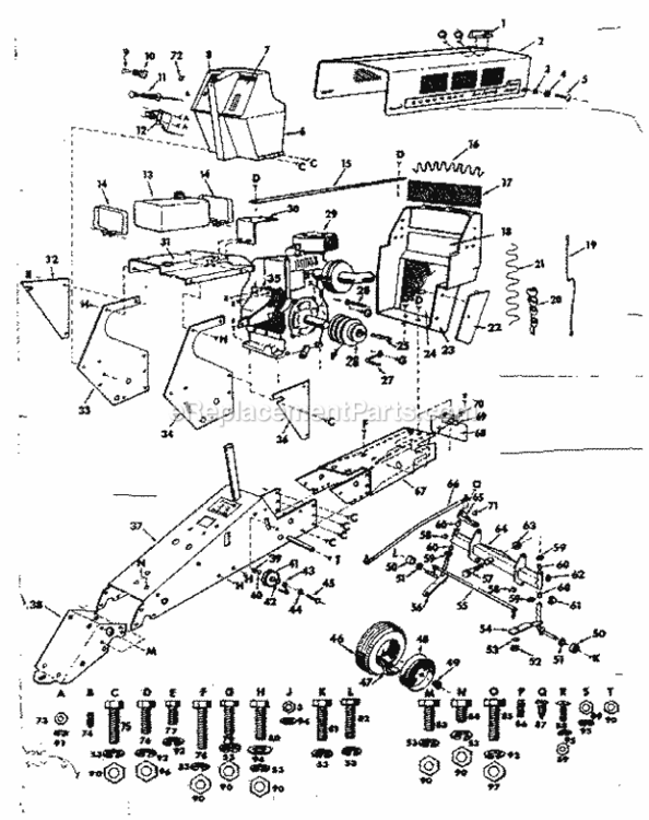 Page A Diagram and Parts List for 91799410  Craftsman Lawn Tractor
