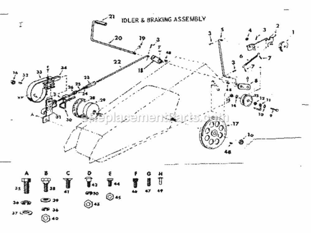 Page C Diagram and Parts List for 91799410  Craftsman Lawn Tractor