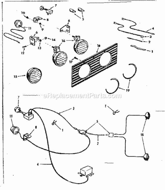 Page E Diagram and Parts List for 91799411  Craftsman Lawn Tractor