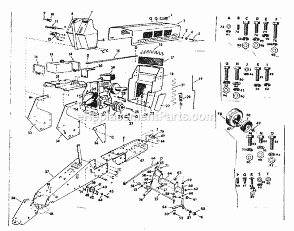 Page A Diagram and Parts List for 91799420  Craftsman Lawn Tractor
