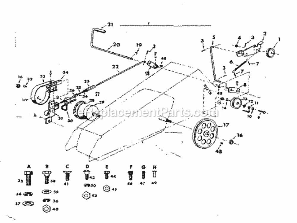 Page C Diagram and Parts List for 91799420  Craftsman Lawn Tractor