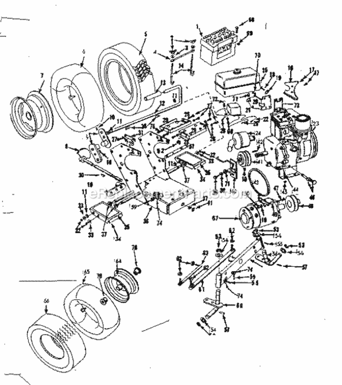 Page A Diagram and Parts List for 9179951  Craftsman Lawn Tractor