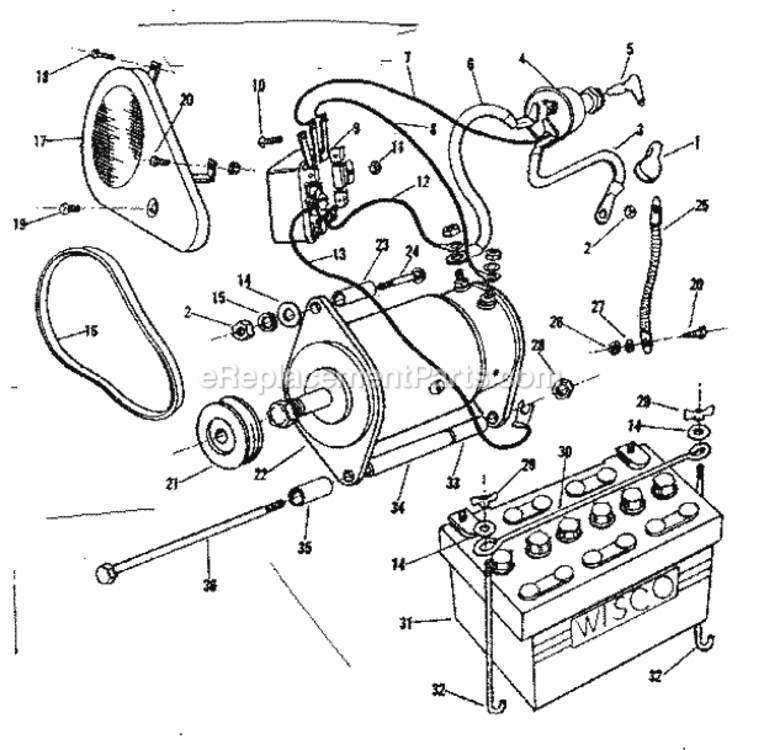 Page C Diagram and Parts List for 91799530  Craftsman Lawn Tractor