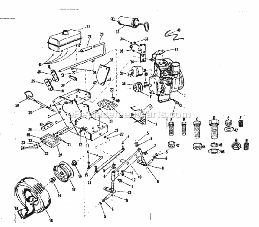 Page A Diagram and Parts List for 91799801  Craftsman Lawn Tractor