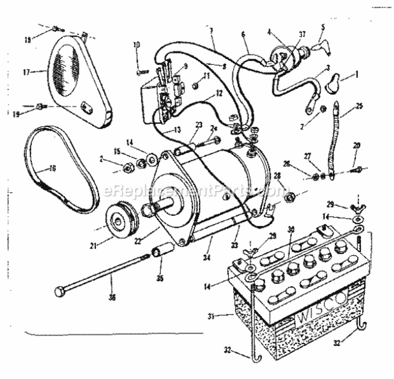 Page C Diagram and Parts List for 91799810  Craftsman Lawn Tractor