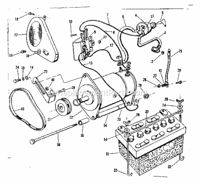 Page C Diagram and Parts List for 91799811  Craftsman Lawn Tractor