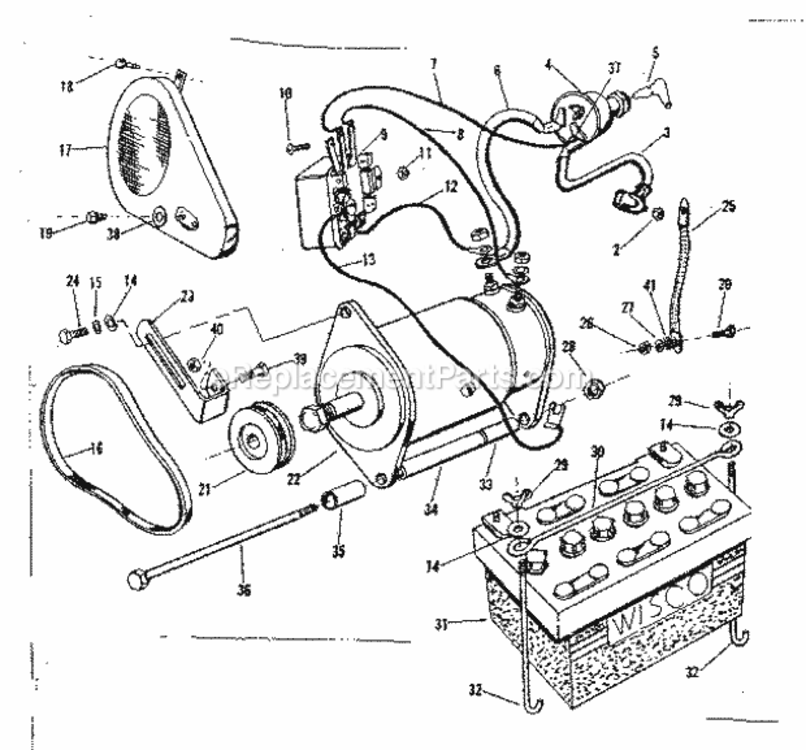 Page C Diagram and Parts List for 91799820  Craftsman Lawn Tractor