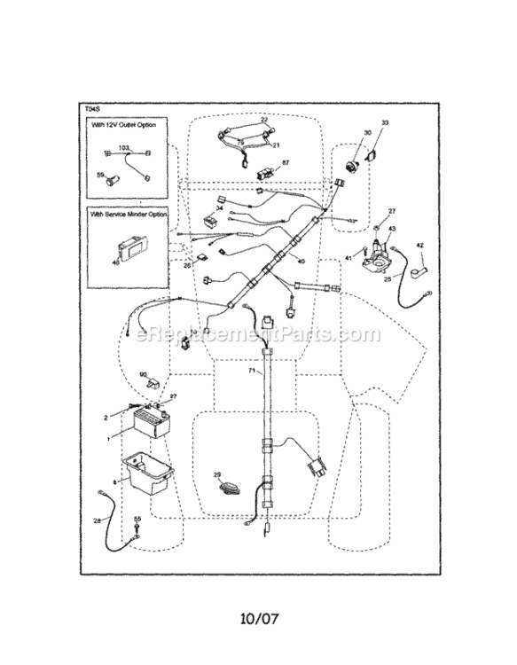 Page A Diagram and Parts List for 917T287121  Craftsman Lawn Tractor